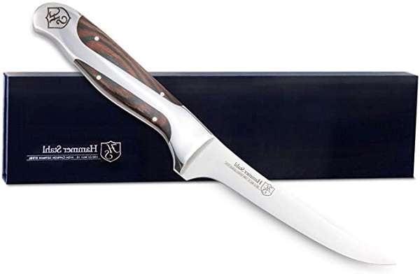 Hammer Stahl 6-Inch Boning Knife . Fileting and Trimming. Ergonomic Quad-Tang Handle