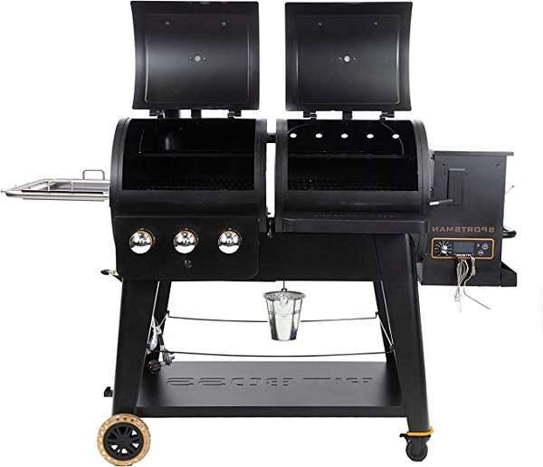 PIT BOSS PB1230SP Wood Pellet and Gas Combo Grill, Black